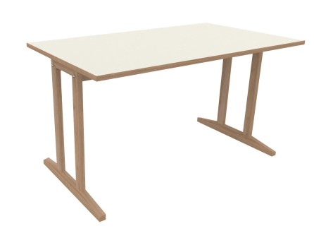 Table Soline piètement à dégagement latéral - 140x80 cm